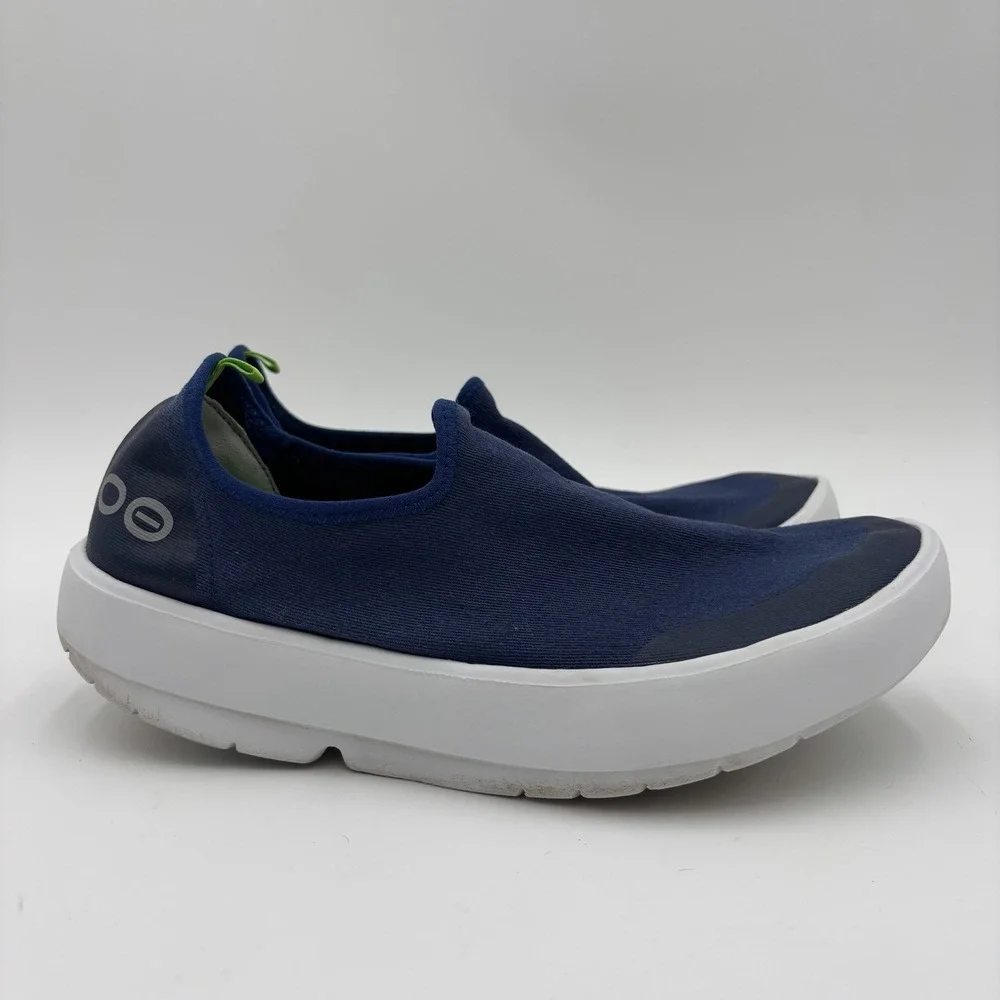 OOFOS OOMG Comfort Recovery Shoes Blue Women's 9.5 Walk Casual Sneakers
